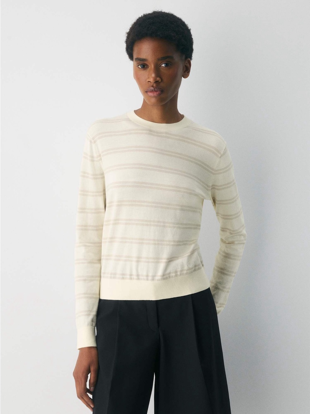 Babaton Bloor Sweater Size Medium Lt Brch/Mtrpls Tp Aritzia